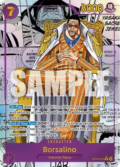 Borsalino (mangaAltArt) 073 OP16 One Piece TCG Card