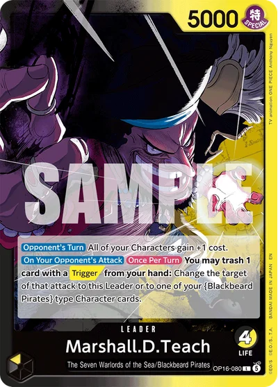 Marshall.D.Teach 080 OP16 One Piece TCG Card