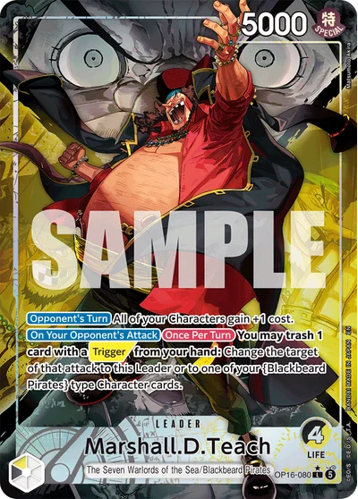 Marshall.D.Teach (altArt) 080 OP16 One Piece TCG Card