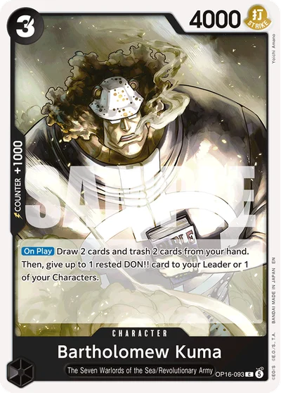 Bartholomew Kuma 093 OP16 One Piece TCG Card