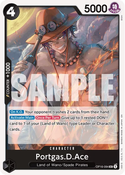 Portgas.D.Ace 094 OP16 One Piece TCG Card