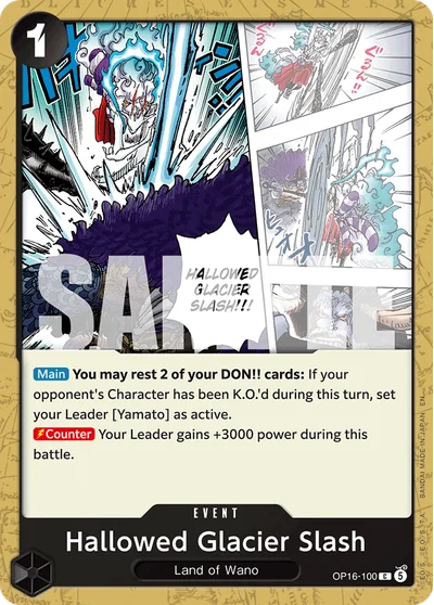 Hallowed Glacier Slash 100 OP16 One Piece TCG Card