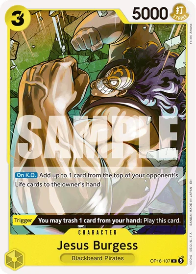 Jesus Burgess 107 OP16 One Piece TCG Card