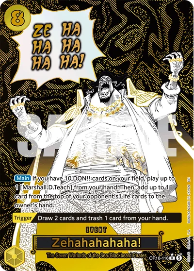 Zehahahahaha! (altArt) 116 The Time of Battle One Piece Card