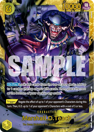 Marshall.D.Teach 119 The Time of Battle One Piece Card