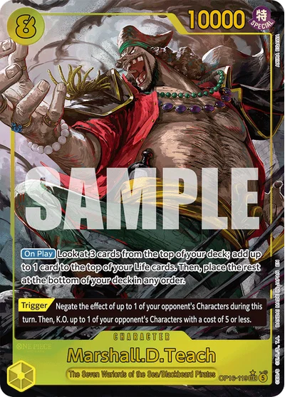 Marshall.D.Teach (altArt) 119 The Time of Battle One Piece Card