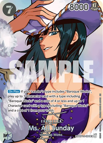 Ms. All Sunday (specialAltArt) OP14-084 The Time of Battle One Piece Card