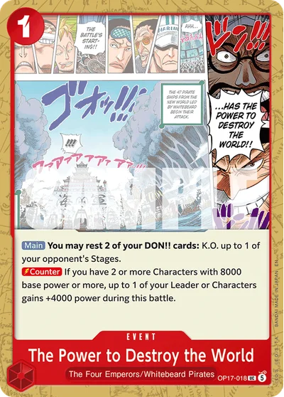The Power to Destroy the World 018 OP17 One Piece TCG Card
