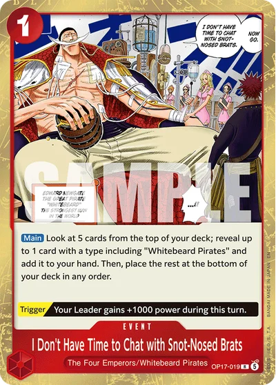 I Don't Have Time to Chat with Snot-Nosed Brats 019 OP17 One Piece TCG Card