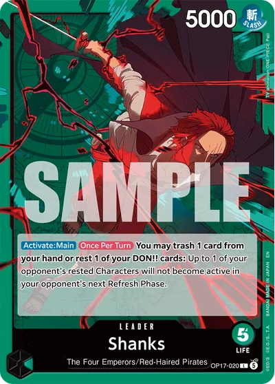 Shanks 020 OP17 One Piece TCG Card