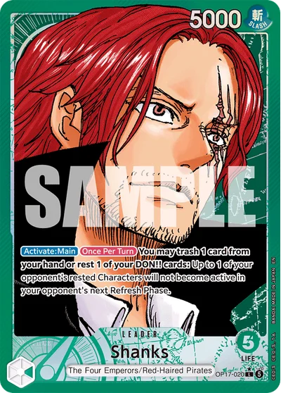 Shanks (altArt) 020 OP17 One Piece TCG Card