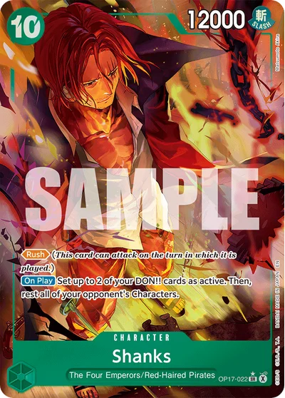 Shanks (altArt) 022 OP17 One Piece TCG Card
