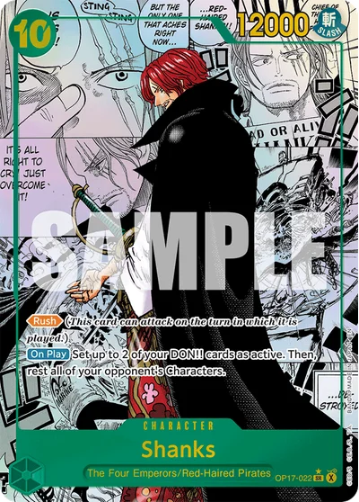 Shanks (mangaAltArt) 022 OP17 One Piece TCG Card