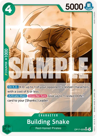 Building Snake (pandamanArt) 025 OP17 One Piece TCG Card