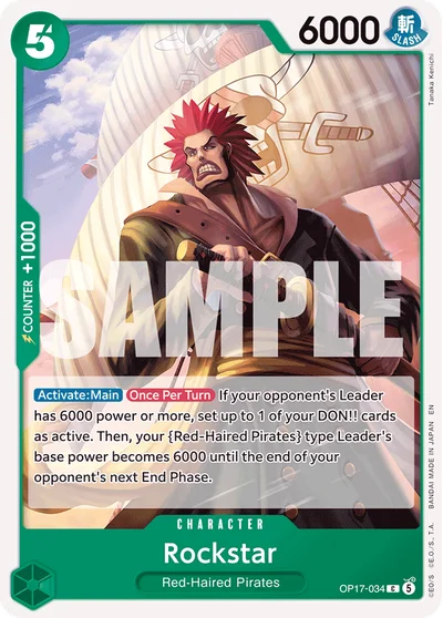 Rockstar 034 OP17 One Piece TCG Card