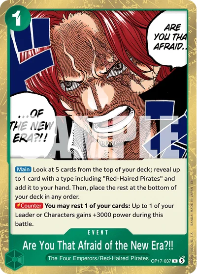 Are You That Afraid of the New Era?!! 037 OP17 One Piece TCG Card