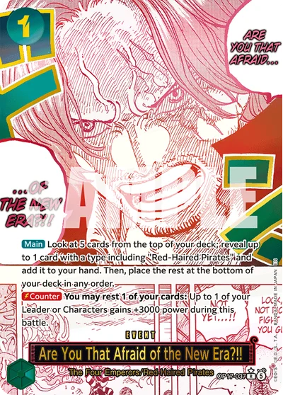 Are You That Afraid of the New Era?!! (altArt) 037 OP17 One Piece TCG Card