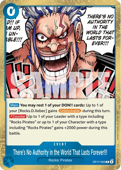 There's No Authority in the World That Lasts Forever!!! 055 OP17 One Piece TCG Card