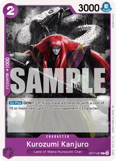 Kurozumi Kanjuro 067 OP17 One Piece TCG Card