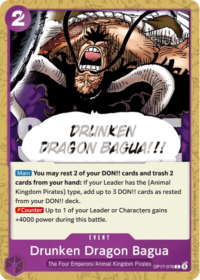 Drunken Dragon Bagua 078 OP17 One Piece TCG Card