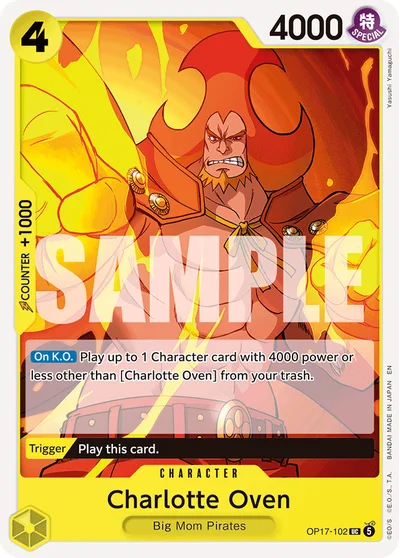 Charlotte Oven 102 OP17 One Piece TCG Card