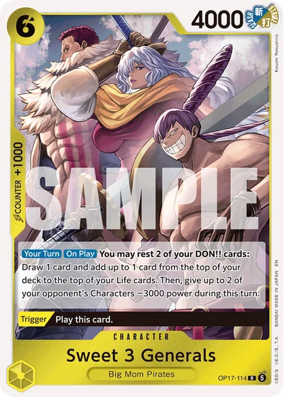 Sweet 3 Generals 114 OP17 One Piece TCG Card