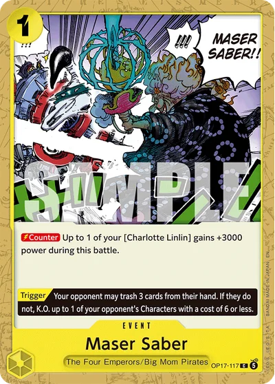 Maser Saber 117 OP17 One Piece TCG Card