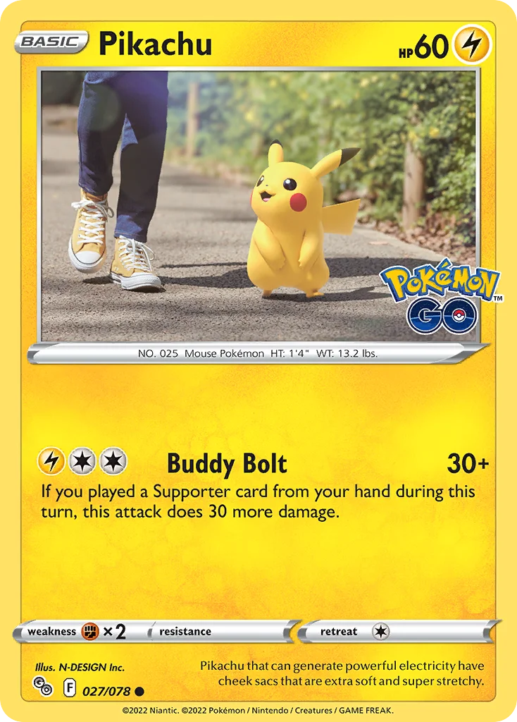 Pikachu 027 Pokemon GO