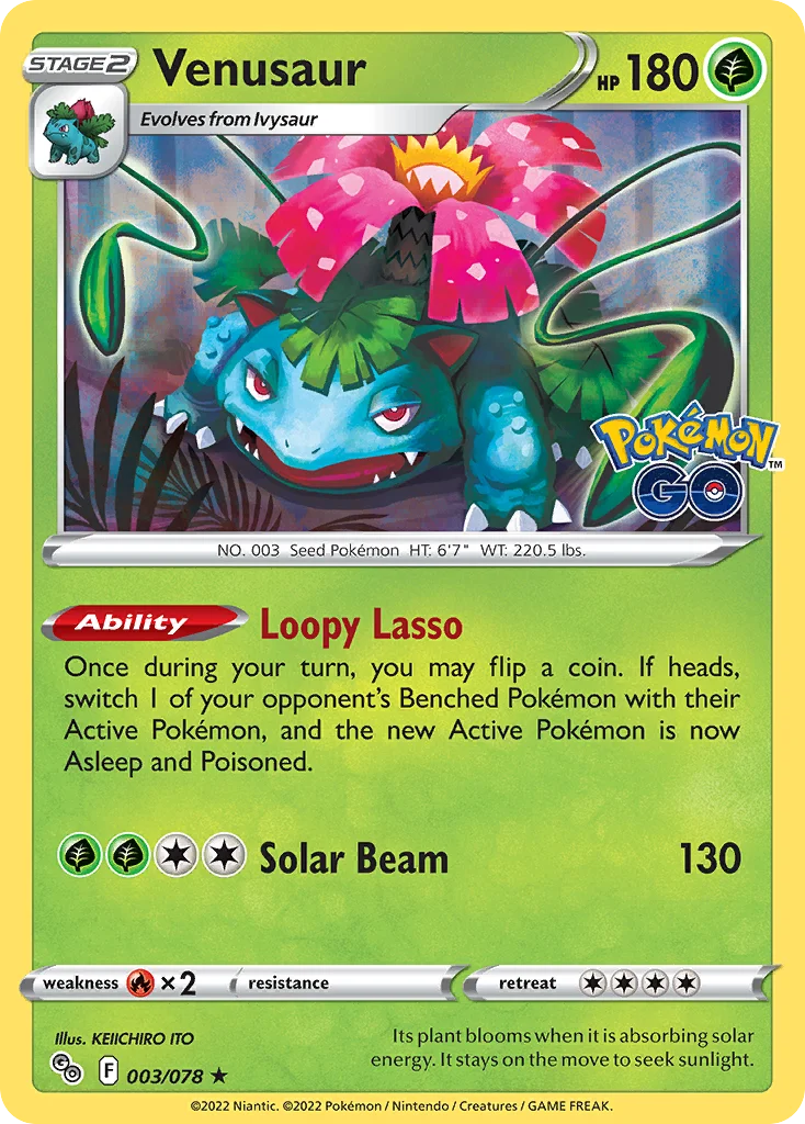 Venusaur 003 Pokemon GO