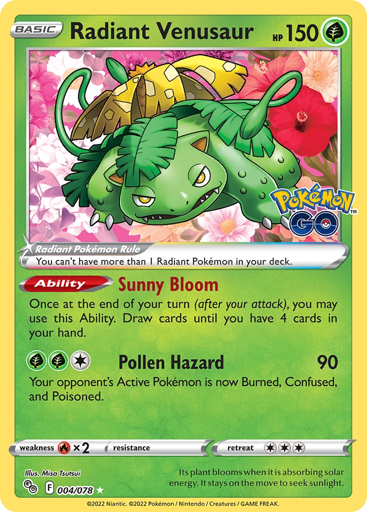 Radiant Venusaur 004 Pokemon GO