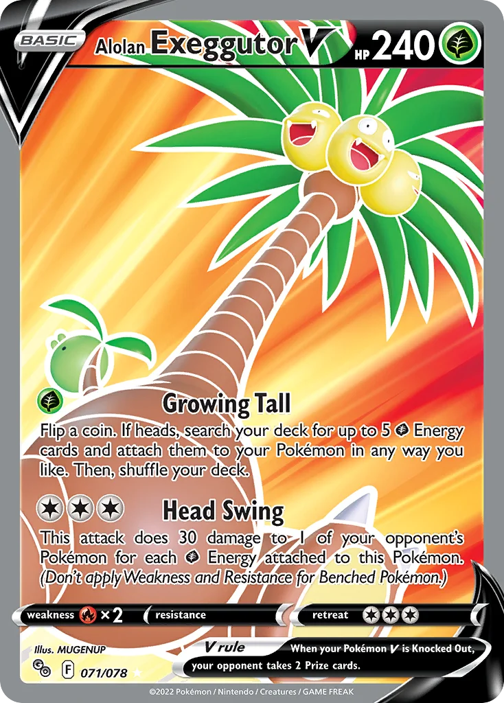 Alolan Exeggutor V (Full Art) 071 Pokemon GO