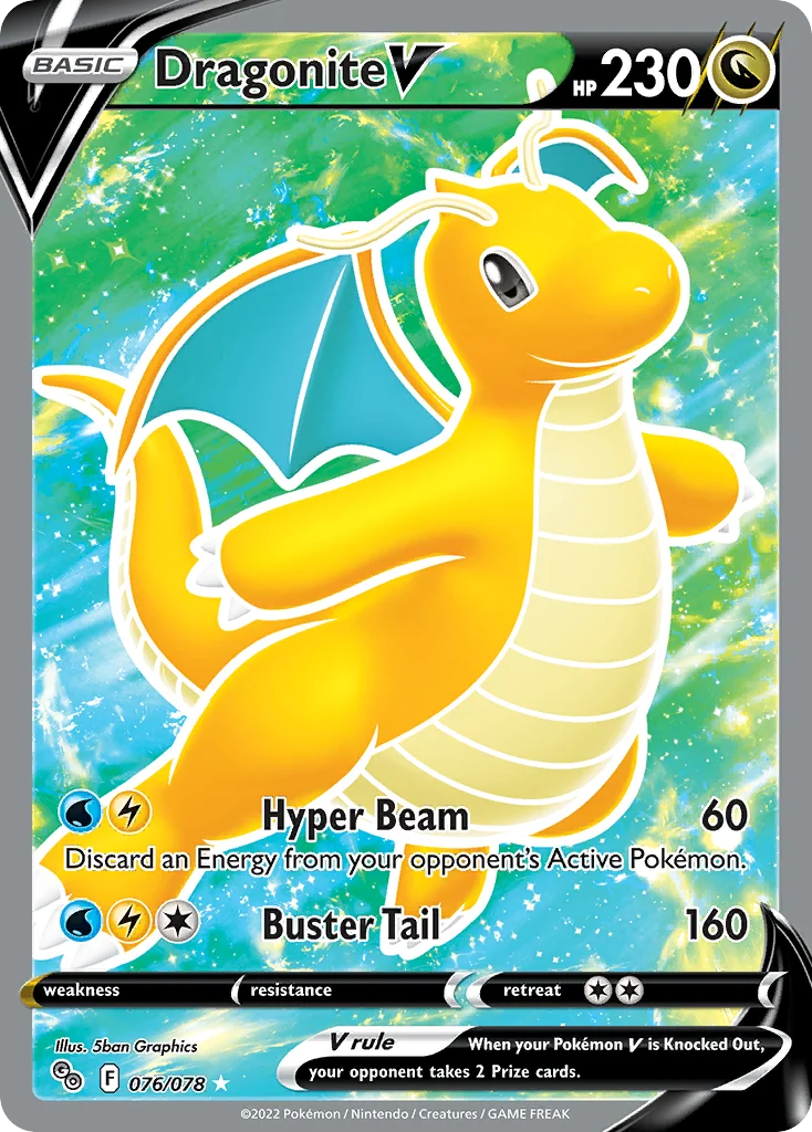 Dragonite V (Full Art) 076 Pokemon GO