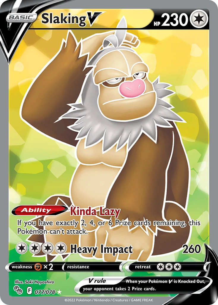 Slaking V (Full Art) 077 Pokemon GO