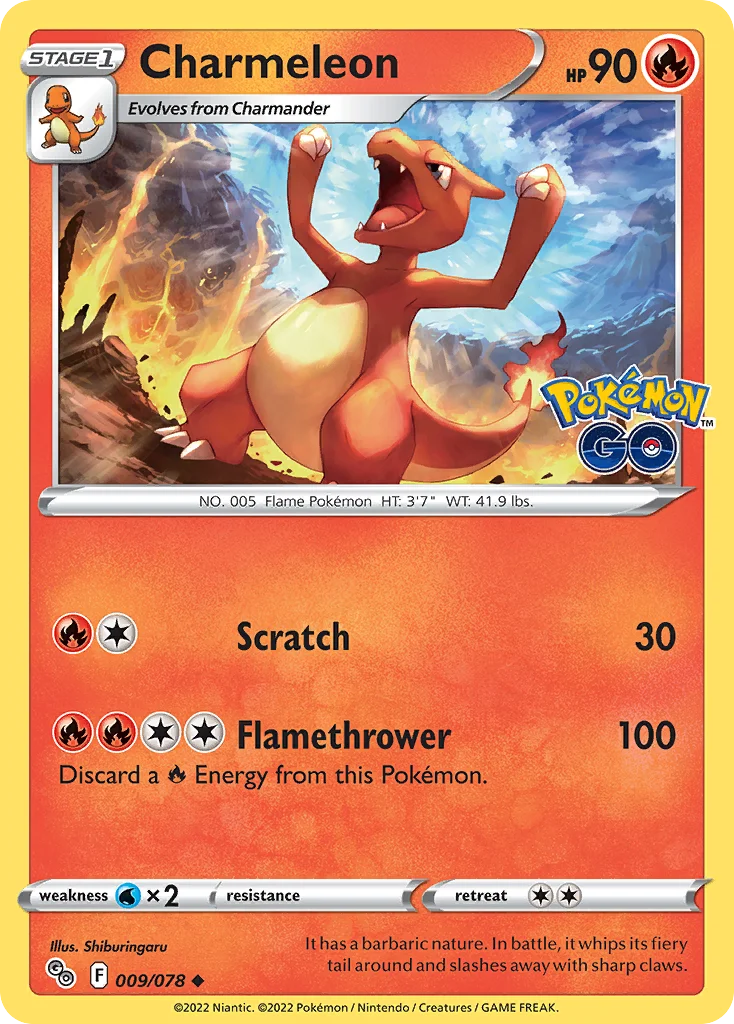 Charmeleon 009 Pokemon GO