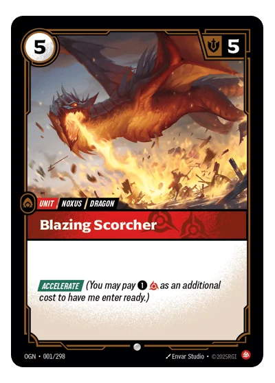 Blazing Scorcher OGN-1 Riftbound TCG