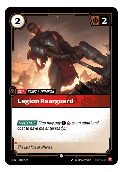 Legion Rearguard OGN-10 Riftbound TCG