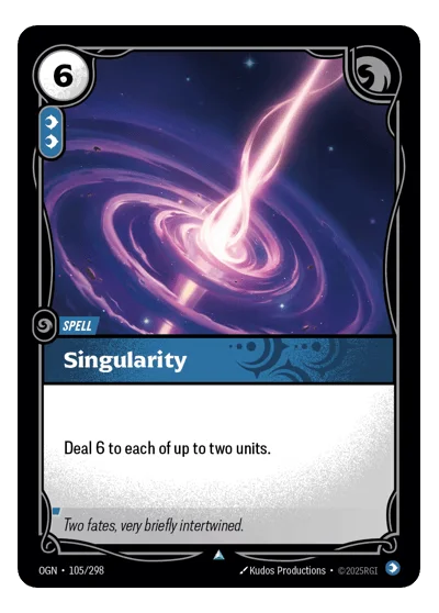 Singularity OGN-105 Uncommon Origins Riftbound TCG Card