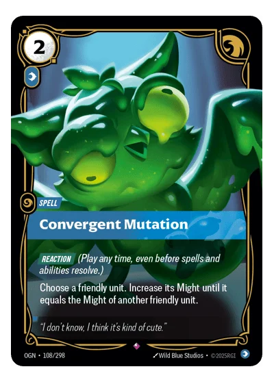 Convergent Mutation OGN-108 Rare Origins Riftbound TCG Card