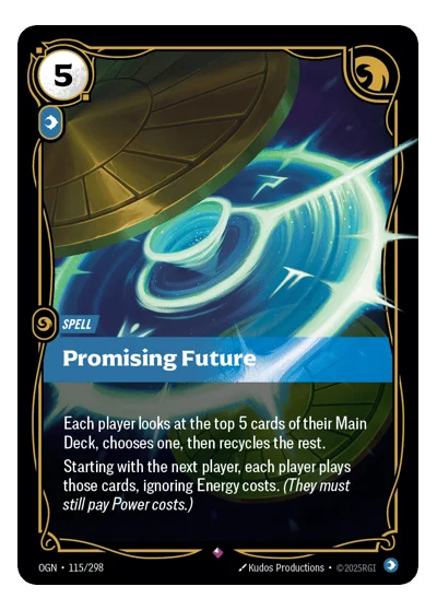 Promising Future OGN-115 Riftbound TCG