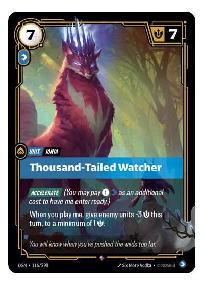 Thousand-tailed Watcher OGN-116 Riftbound TCG