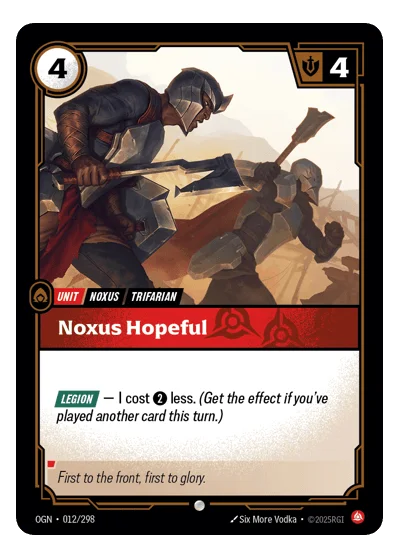 Noxus Hopeful OGN-12 Riftbound TCG