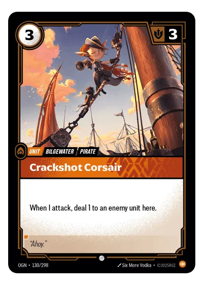 Crackshot Corsair OGN-130 Riftbound TCG