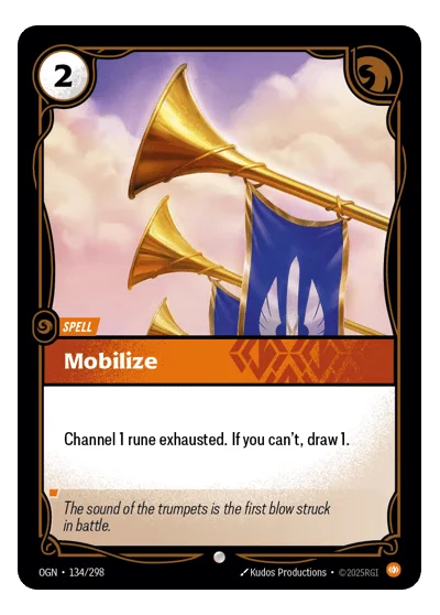 Mobilize OGN-134 Common Origins Riftbound TCG Card