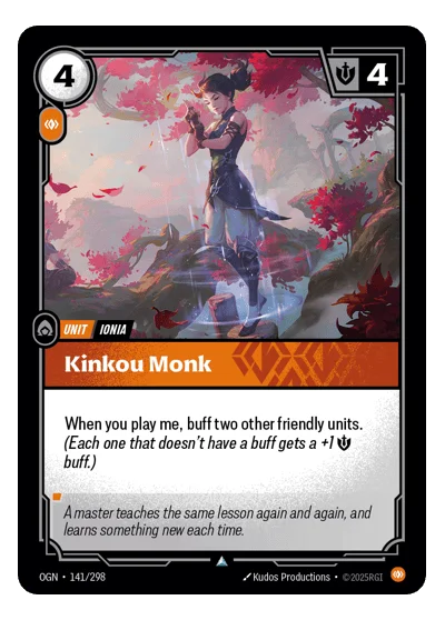 Kinkou Monk OGN-141 Riftbound TCG