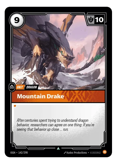 Mountain Drake OGN-142 Uncommon Origins Riftbound TCG Card