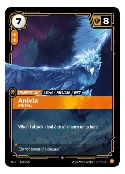 Anivia, Primal OGN-148 Rare Origins Riftbound TCG Card