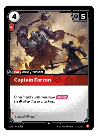 Captain Farron OGN-15 Riftbound TCG