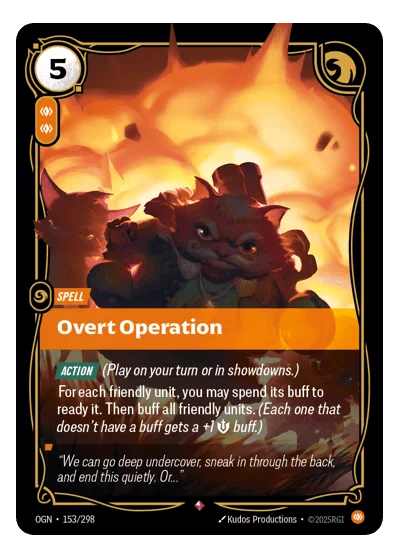 Overt Operation OGN-153 Riftbound TCG