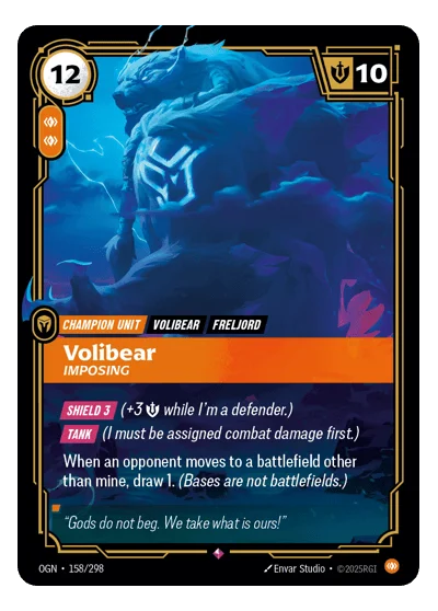 Volibear, Imposing OGN-158 Riftbound TCG