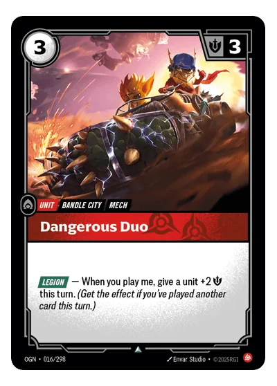 Dangerous Duo OGN-16 Uncommon Origins Riftbound TCG Card